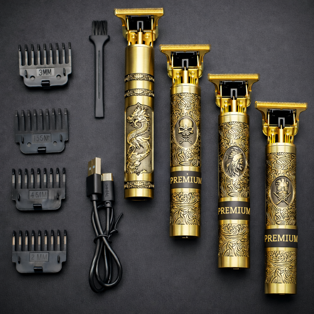 Metal Body Vintage T9 Hair Trimmer For Men Professional