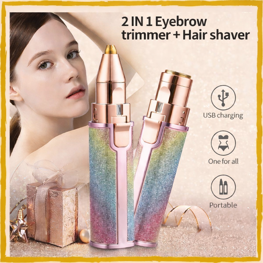 2-in-1 Electric Eyebrow Trimmer & Shaver | Painless