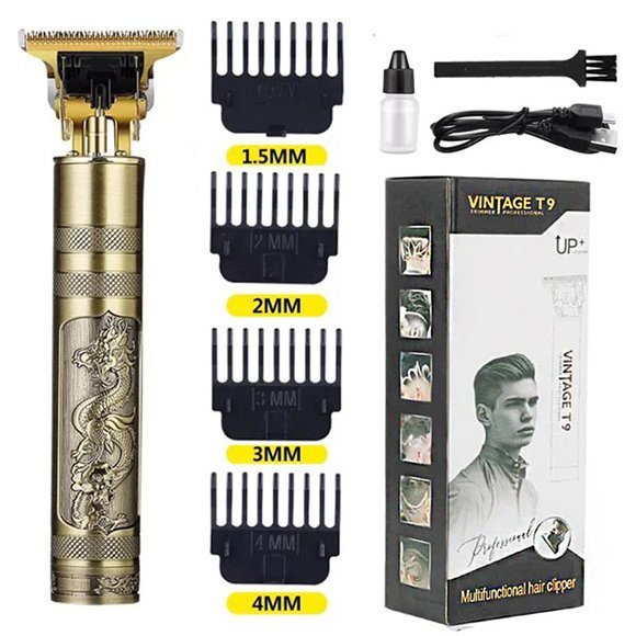 Metal Body Vintage T9 Hair Trimmer For Men Professional