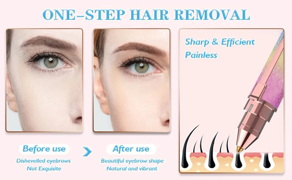 2-in-1 Electric Eyebrow Trimmer & Shaver | Painless