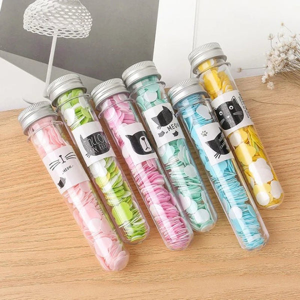 100 Pcs Disposable Flower Paper Soap With Portable Tube Multi Color Travel Sheets